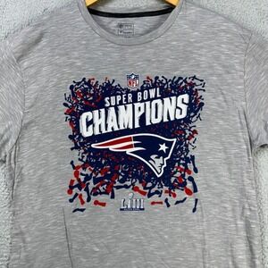 New England Patriots NFL Mens T-Shirt XL Grey Super Bowl Champions Pro Line NEW